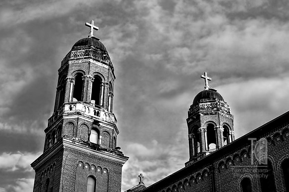 Day 23. Sacred Heart Church at sundown.