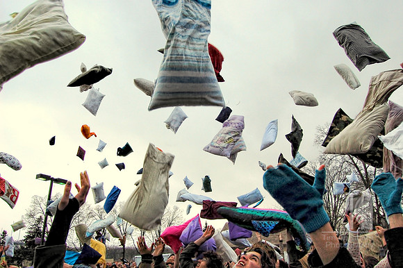 Day 24. At the annual Volume One April Fools Day pillow fight