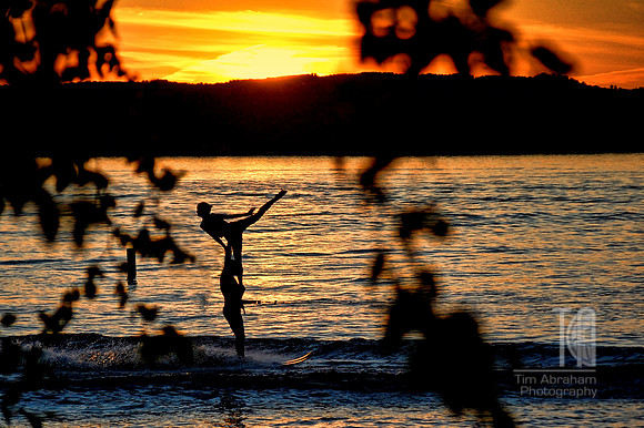 Day 112. A perfect evening for a little acrobatic waterskiing.