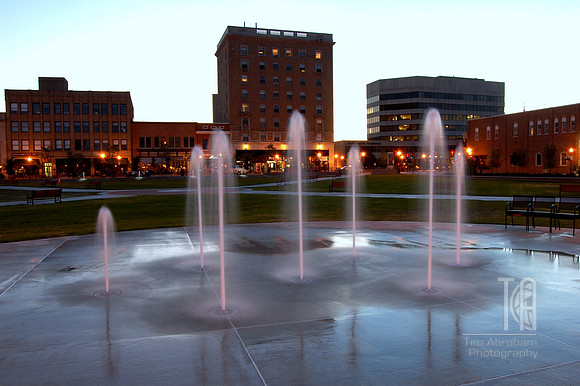 Day 117. The new splash fountain in downtown Wausau's redesigned 400 block public square.