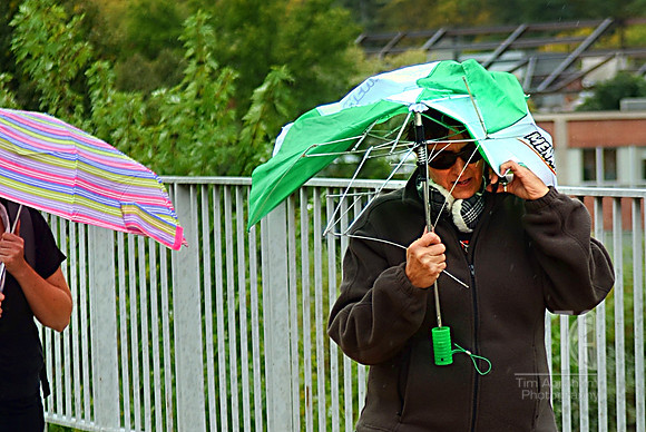 Day 205. Today was just a bit windy on the ol' UWEC footbridge.