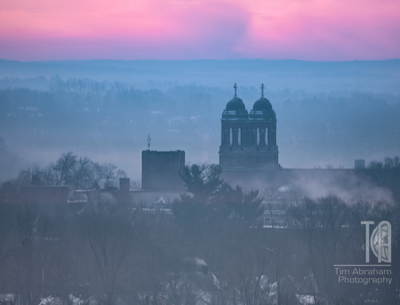 Frosty Sunrise with Sacred Heart - Tim Abraham