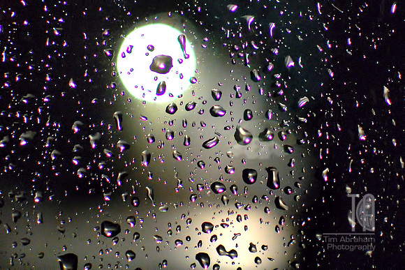 Day 14. Woke up to a sleety, snowy, rainy morning. Drops on our back window and our yard light
